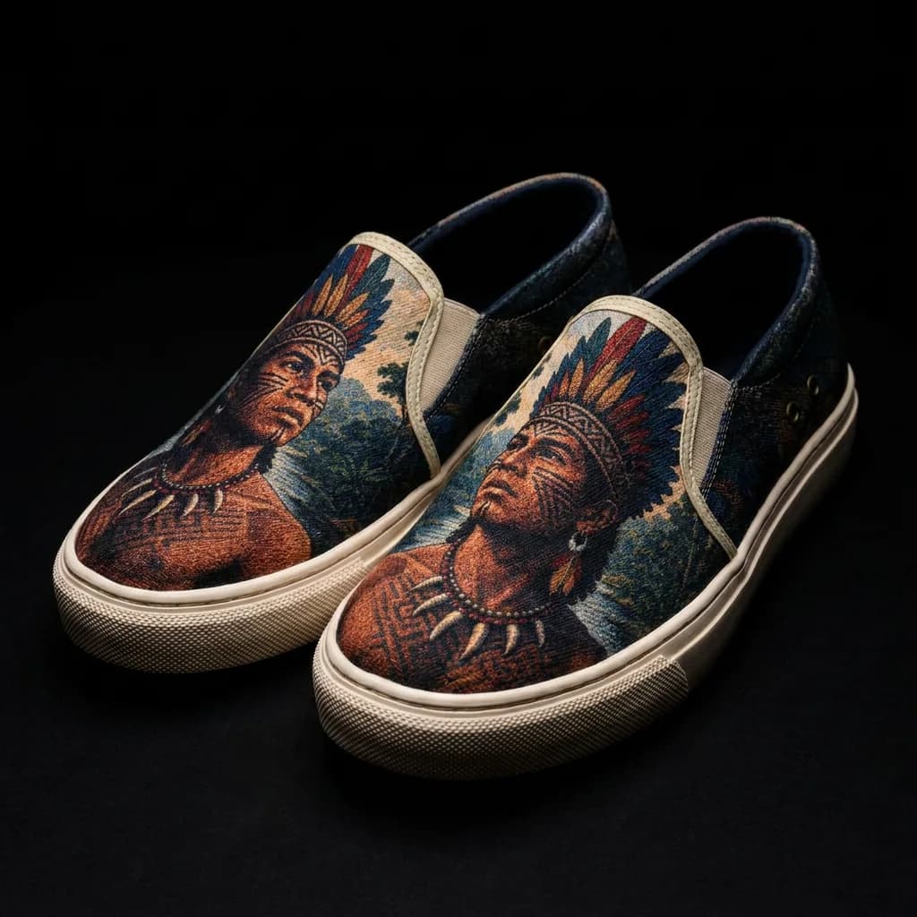 Tenis Origen — Indigenous culture · Ancestral root, par real hecho a mano